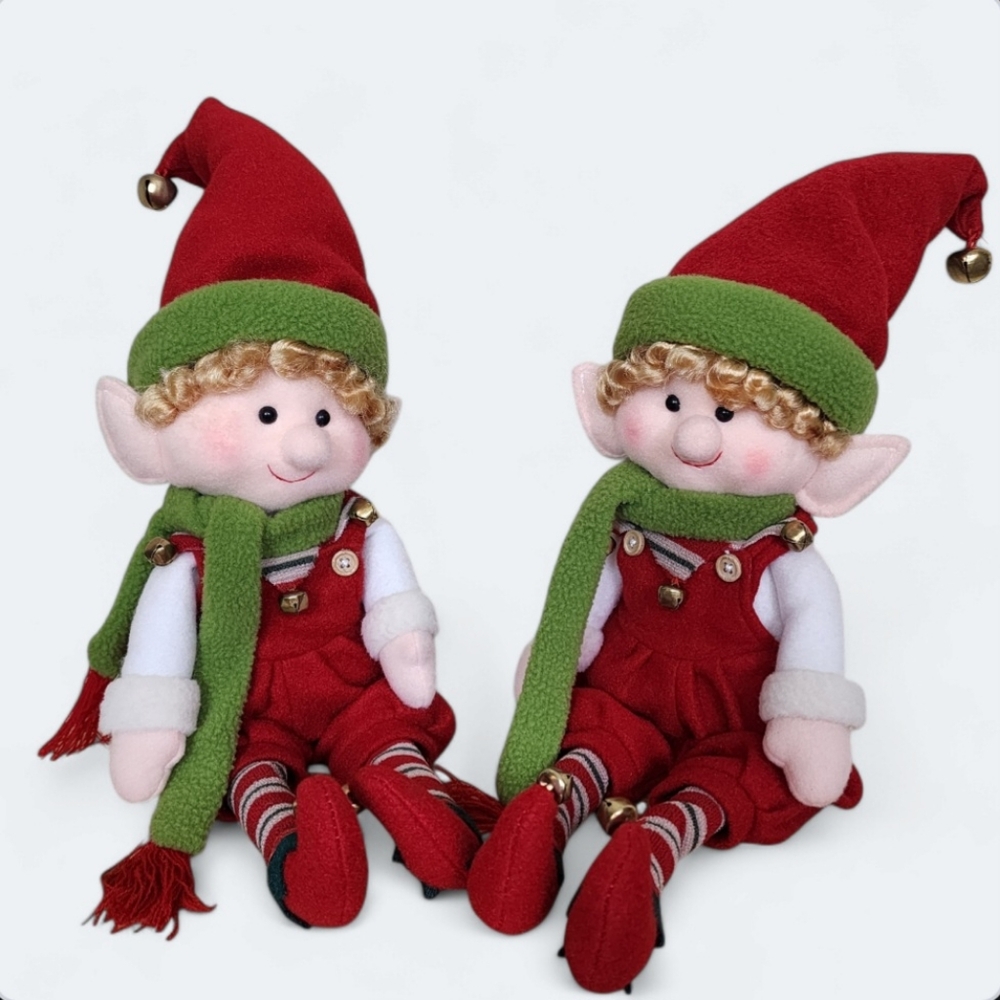 Adorable Vintage Christmas Elves - Set of 2 - Picture 5 of 15
